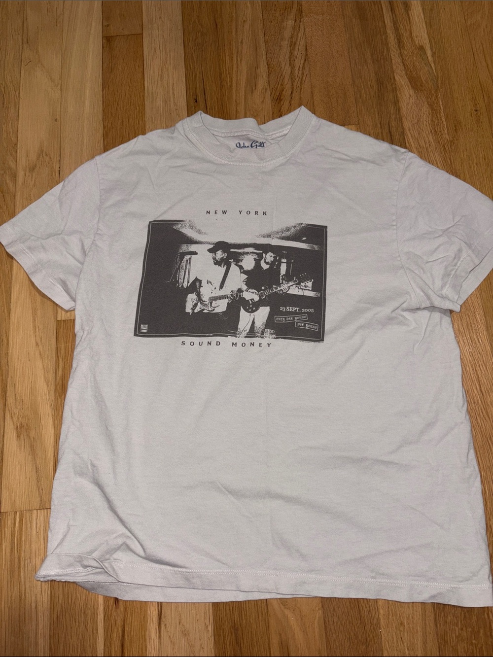 White Graphic Band T-Shirt